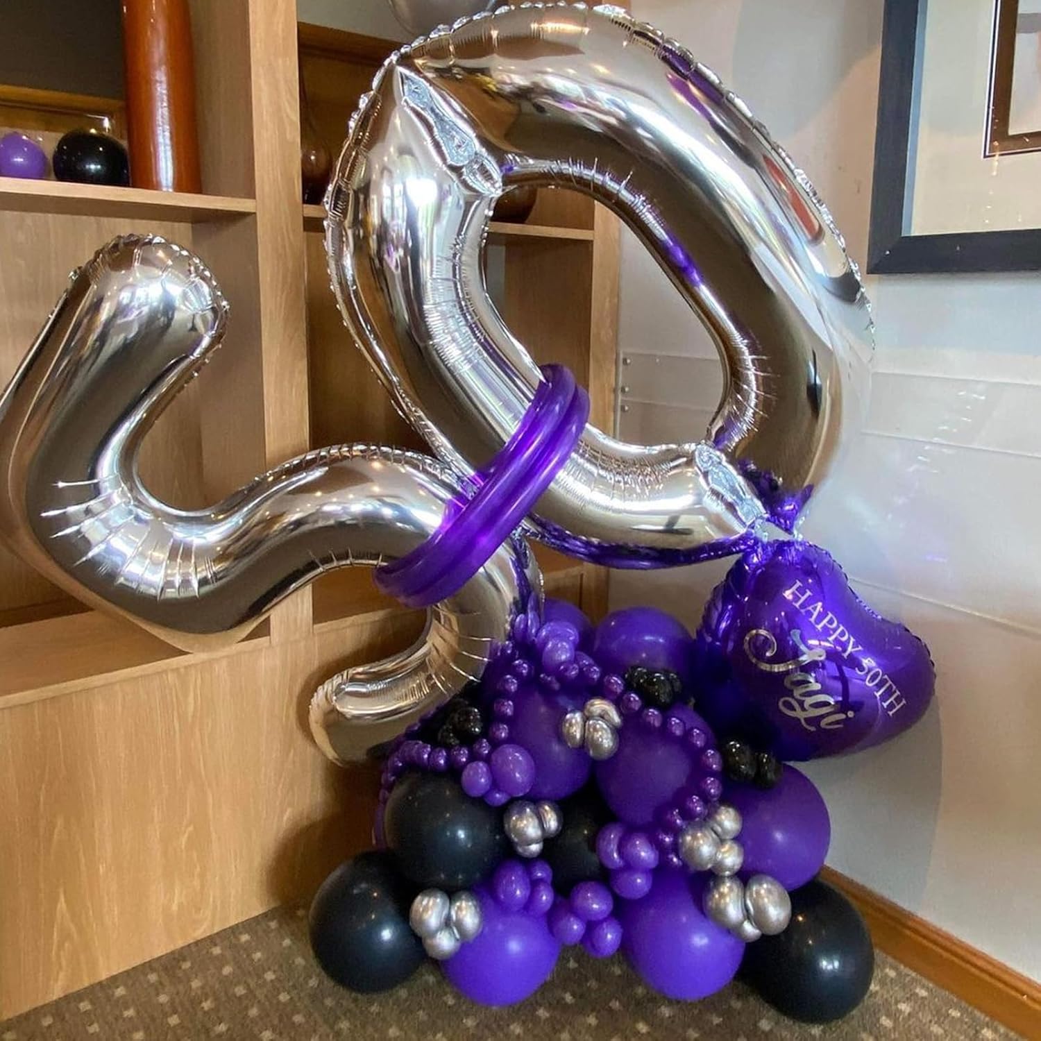 Purple and Black Balloons 67pcs 12 Inch Party Decorations