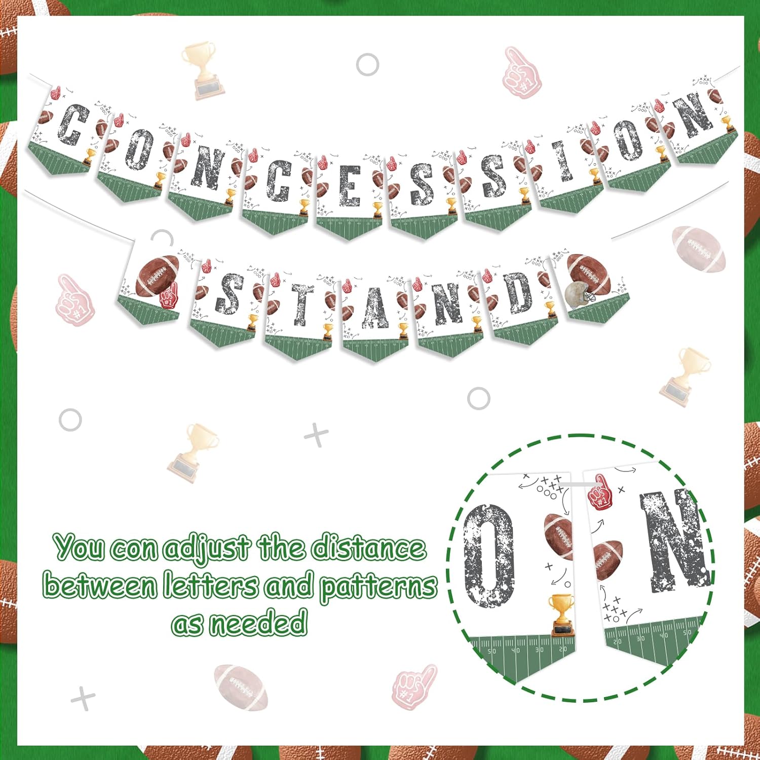 JOYMEMO Football Banner - Birthday Decor for Boys