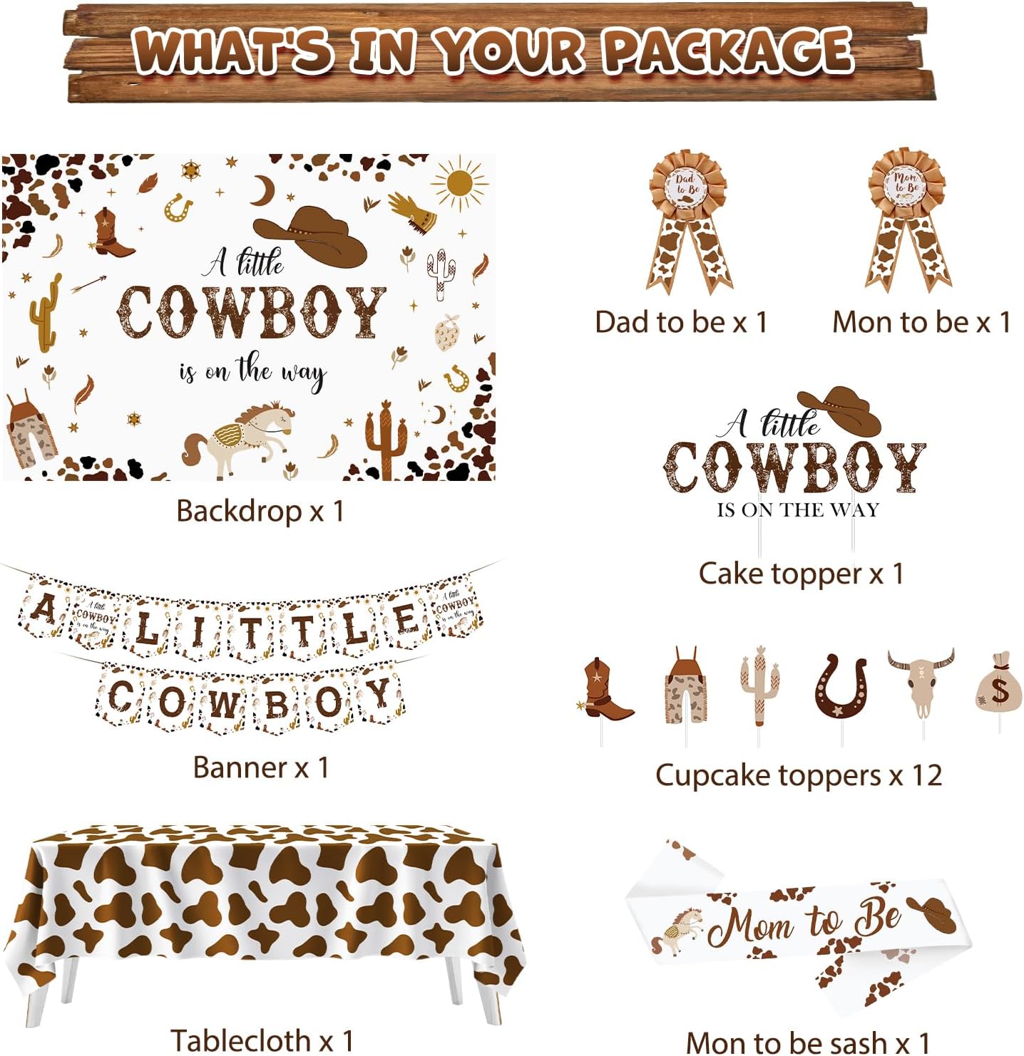 Cowboy Baby Shower Decorations for Boy