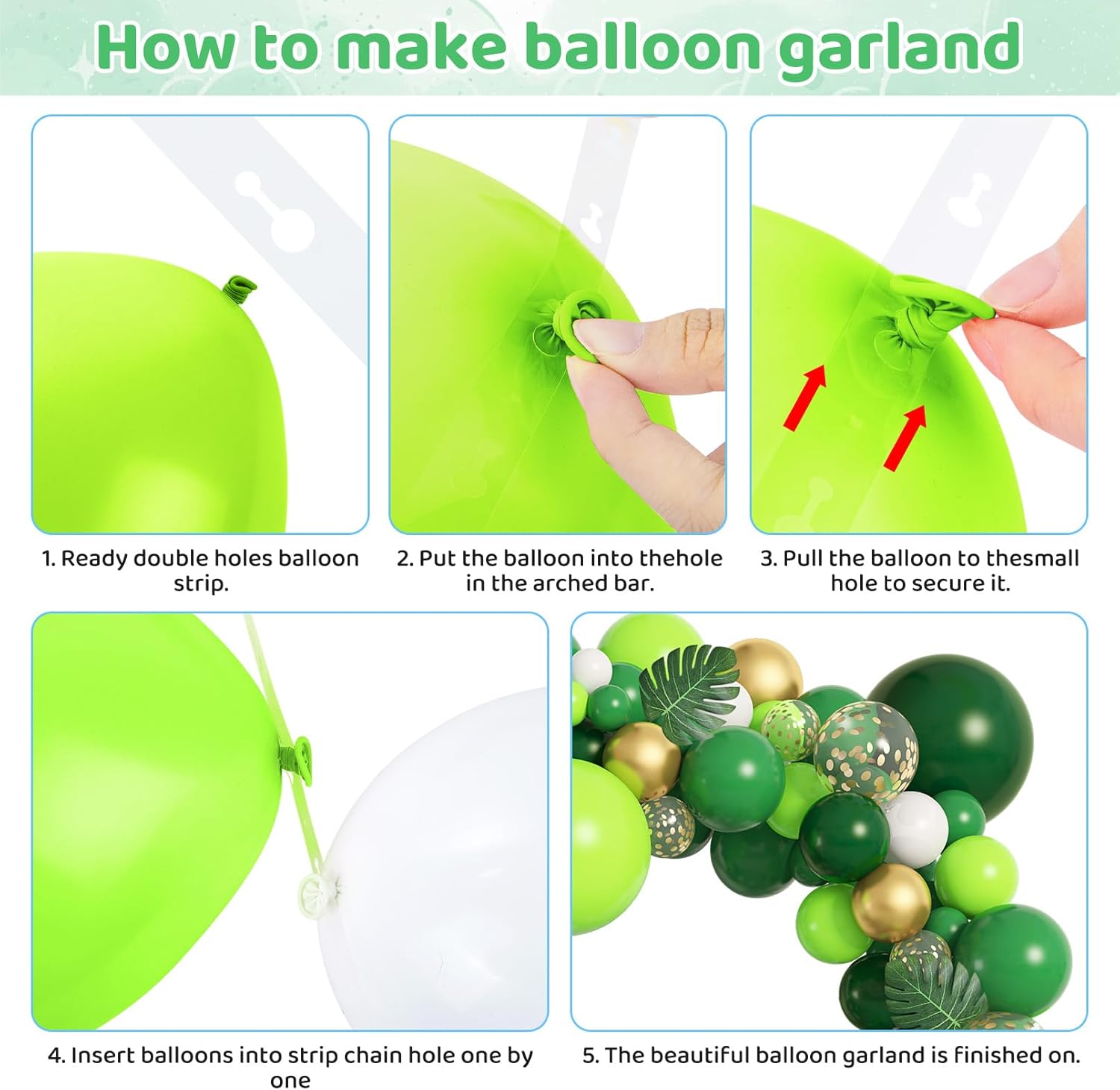 Amandir Jungle Party Balloons Garland Arch Kit