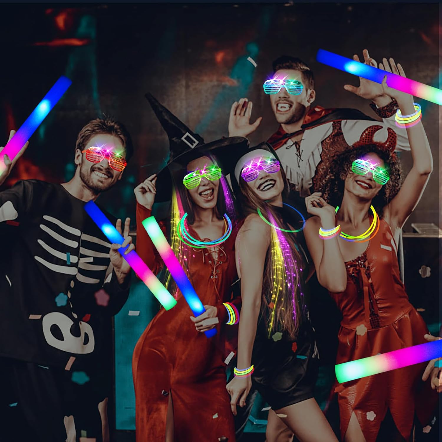 148 Piece Glow in the Dark Party Kit with LED Accessories