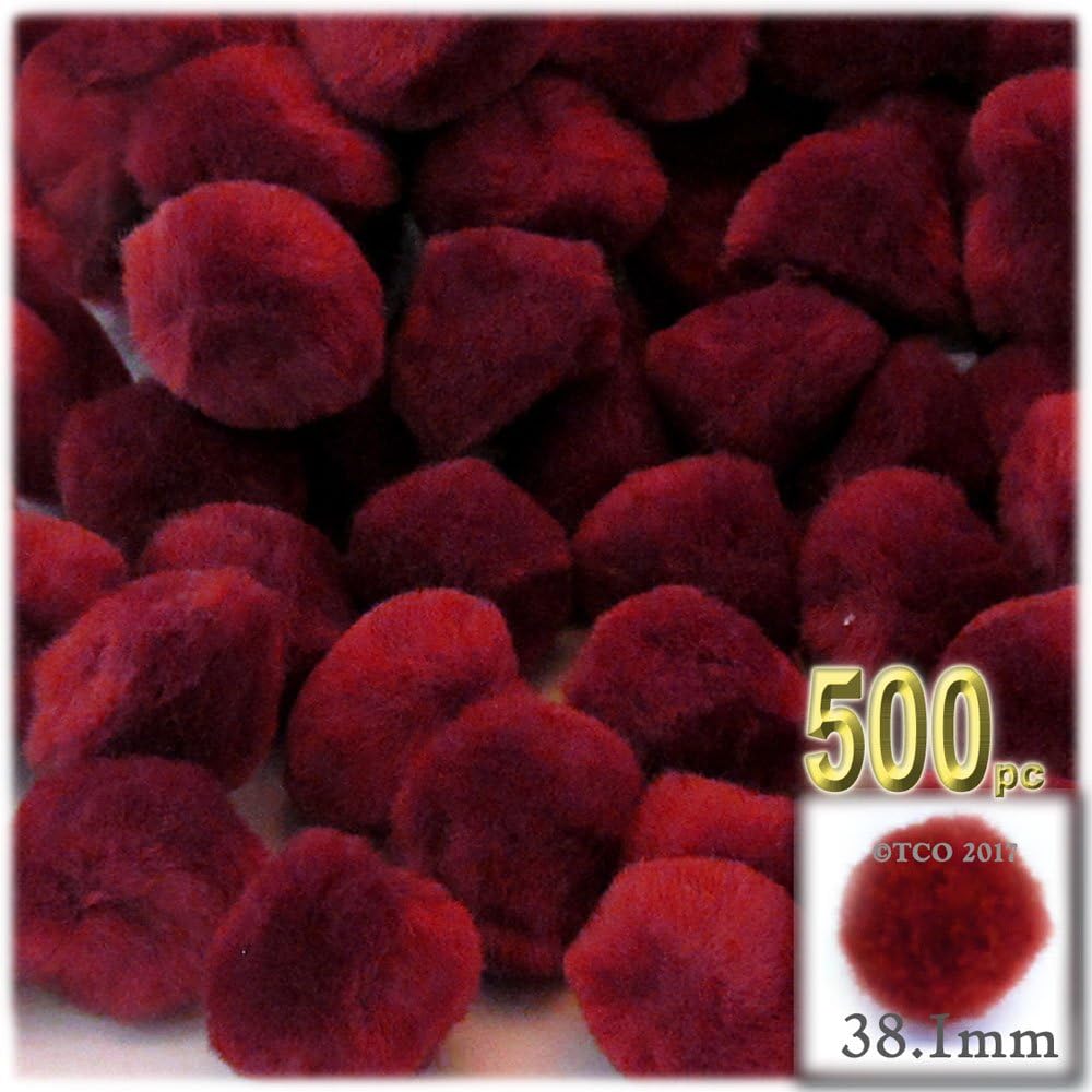 The Crafts Outlet 500-Piece Dark Brown Pom Poms