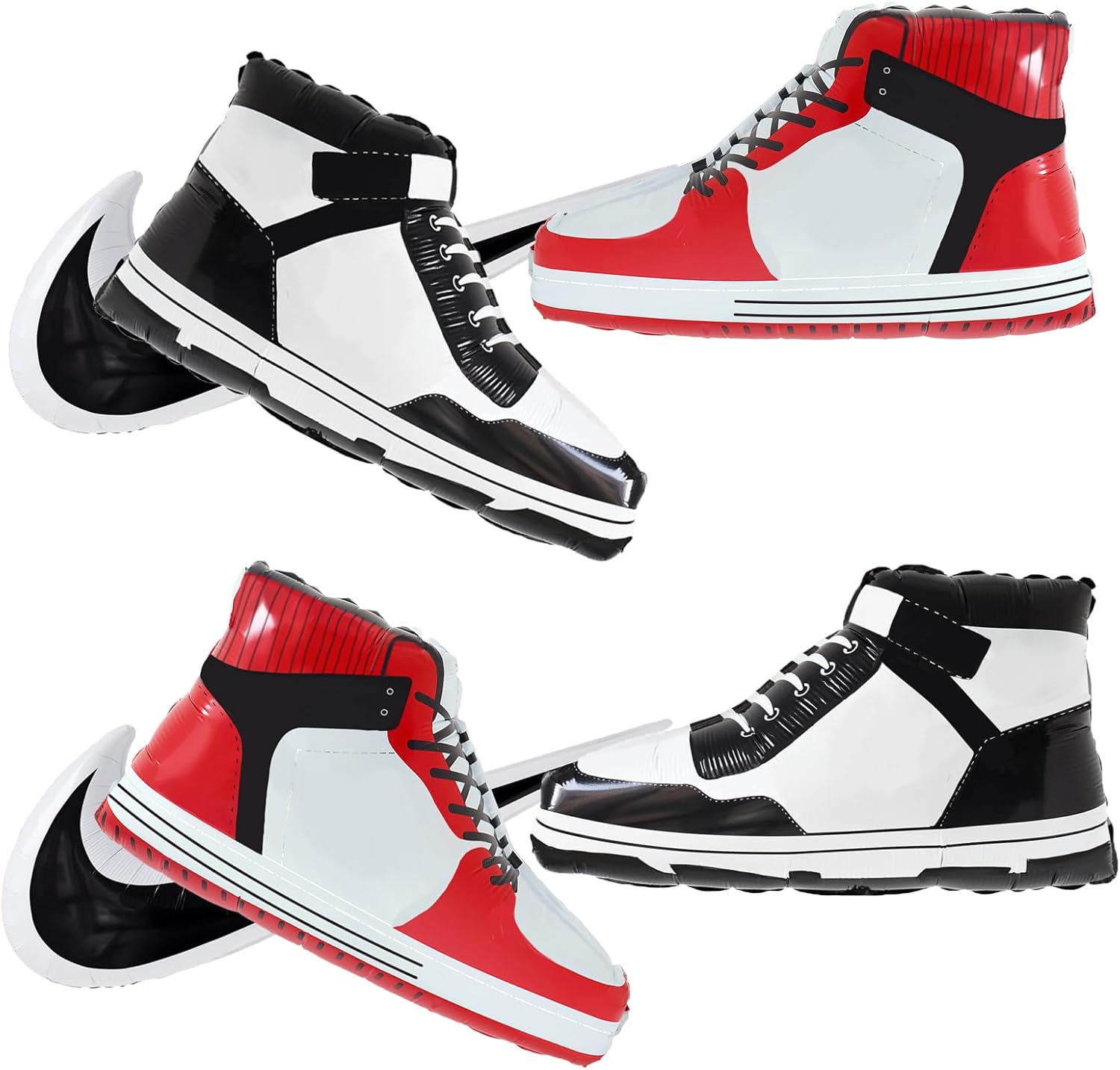 6 Piece Sports Basketball Shoes Sneaker Balloons Set
