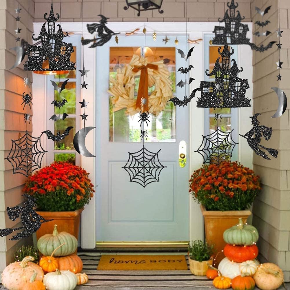 Cheerland Gothic Halloween Black Garland Decor