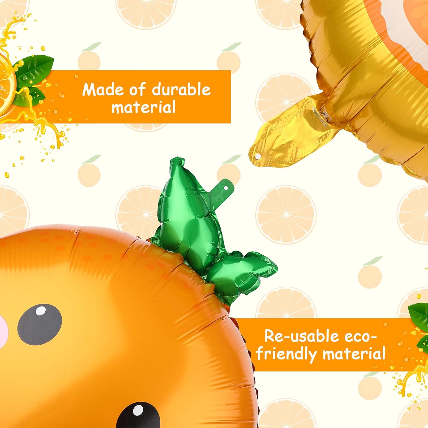 Gejoy 10 Pack Orange Foil Balloons Birthday Decor
