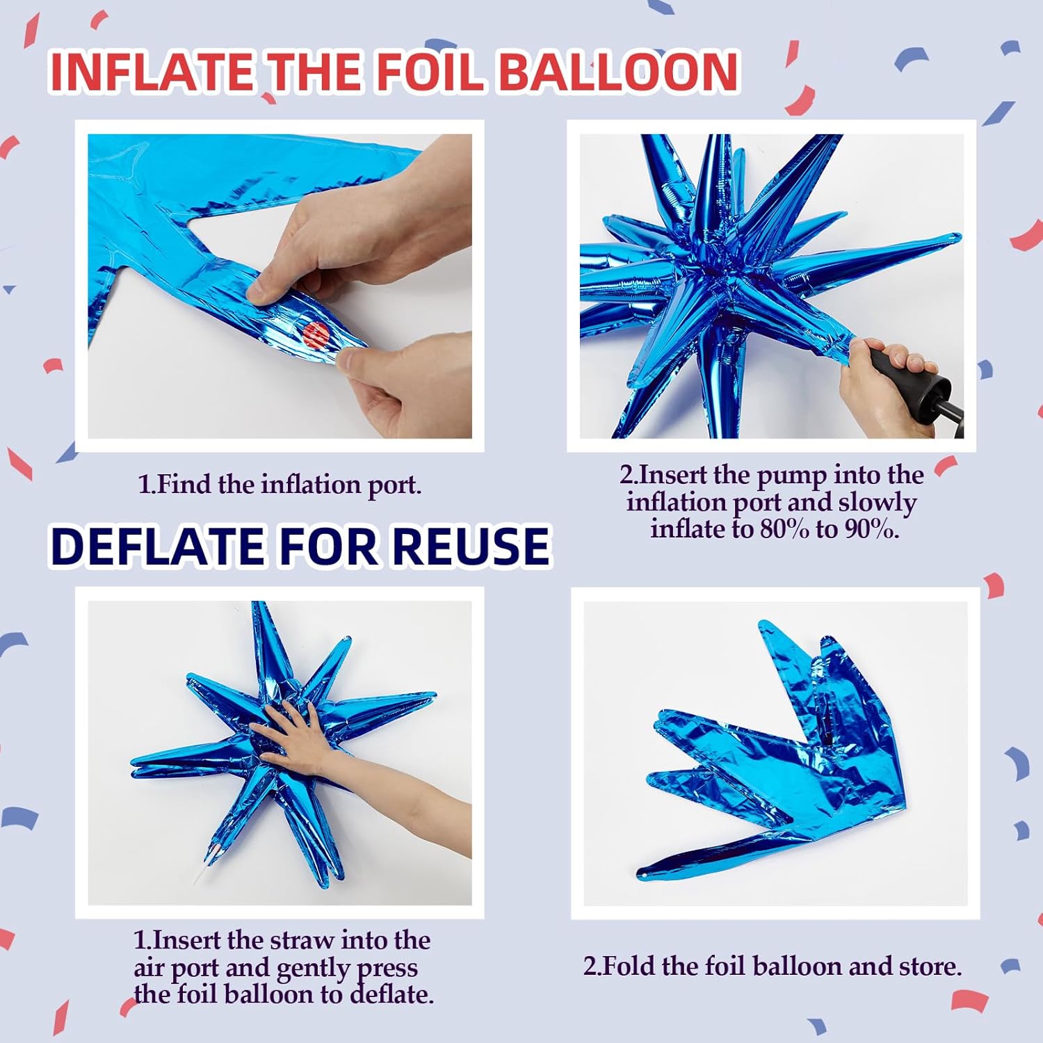 Red White Blue Balloon Arch Kit for 4th of July Celebrations