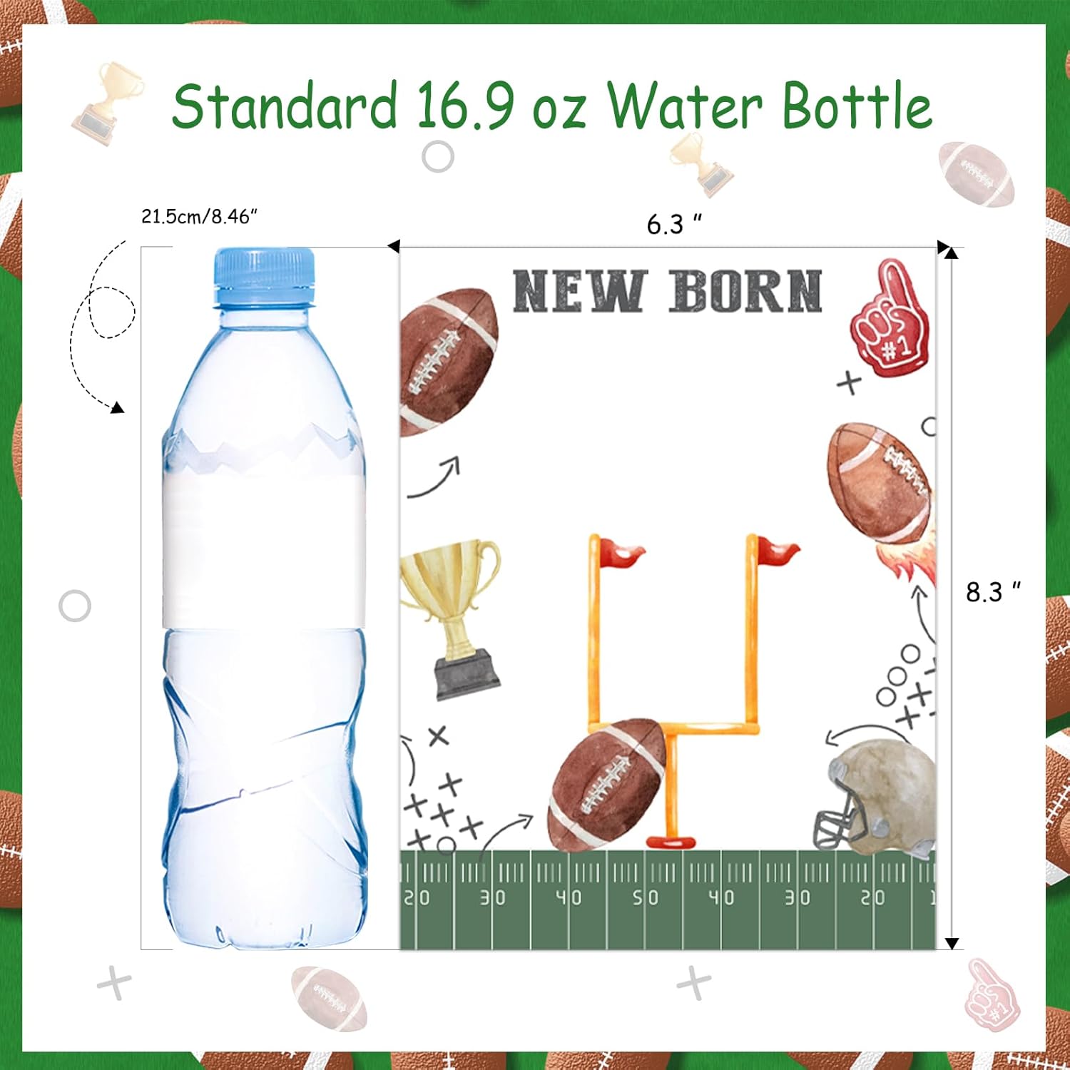 JOYMEMO Football 1st Birthday Party Banner for Boys