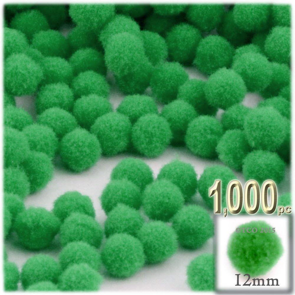 The Crafts Outlet 1000 Piece Pom Poms Purple 12mm