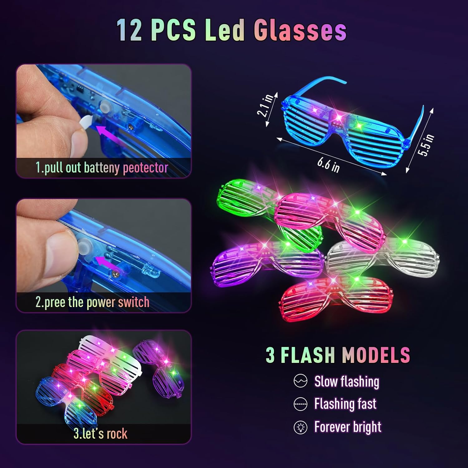 160 PCS Glow Sticks Party Pack with LED Glasses