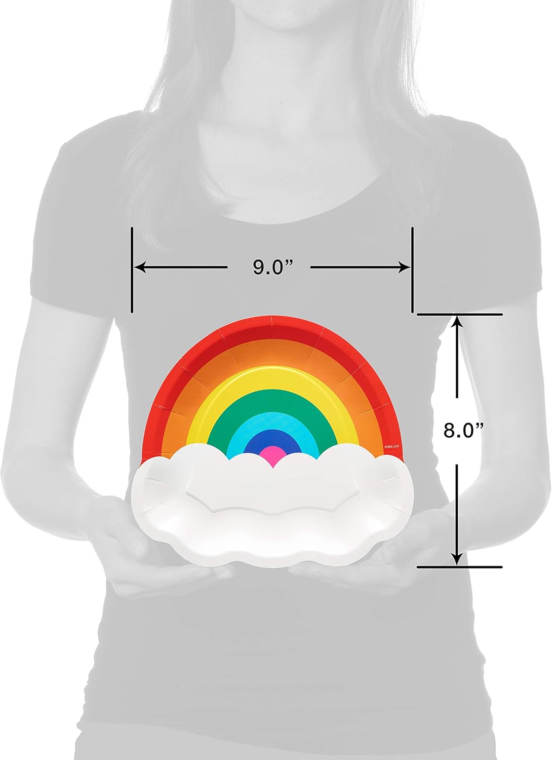 American Greetings Rainbow Dinner Plates 36 Count