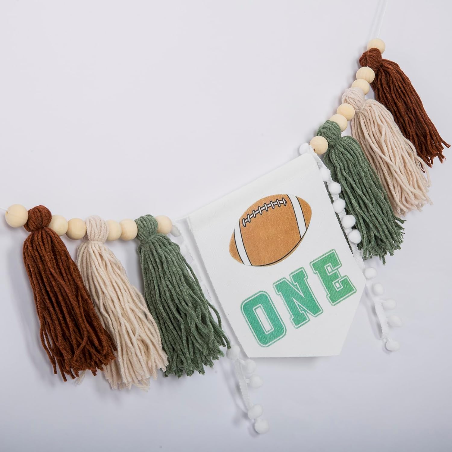 Football One Birthday High Chair Banner