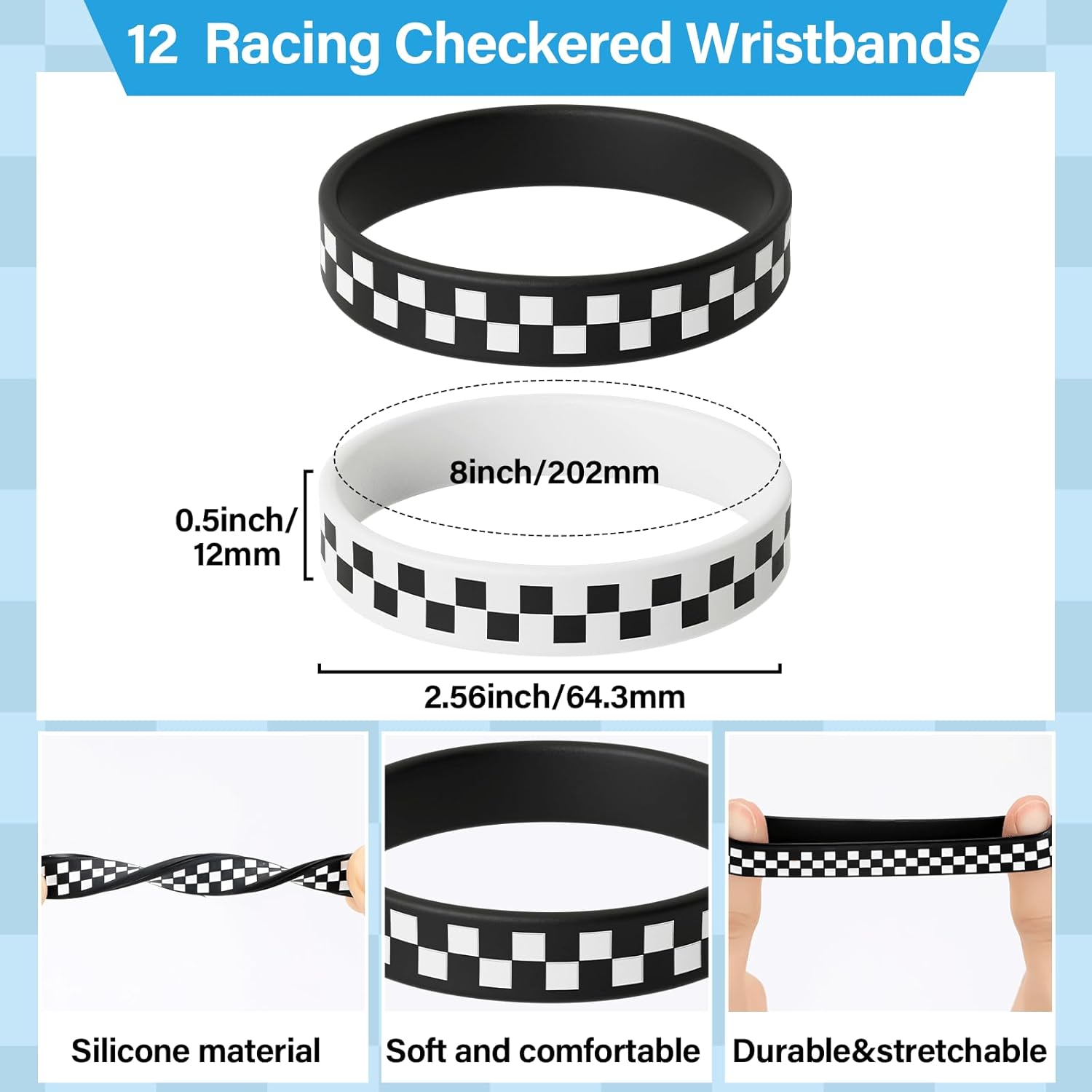 24PCS Race Car Sunglasses Wristbands Party Set