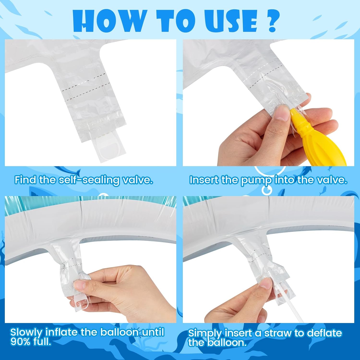 Fish Balloons Decoration 10PCS for Kids Birthday