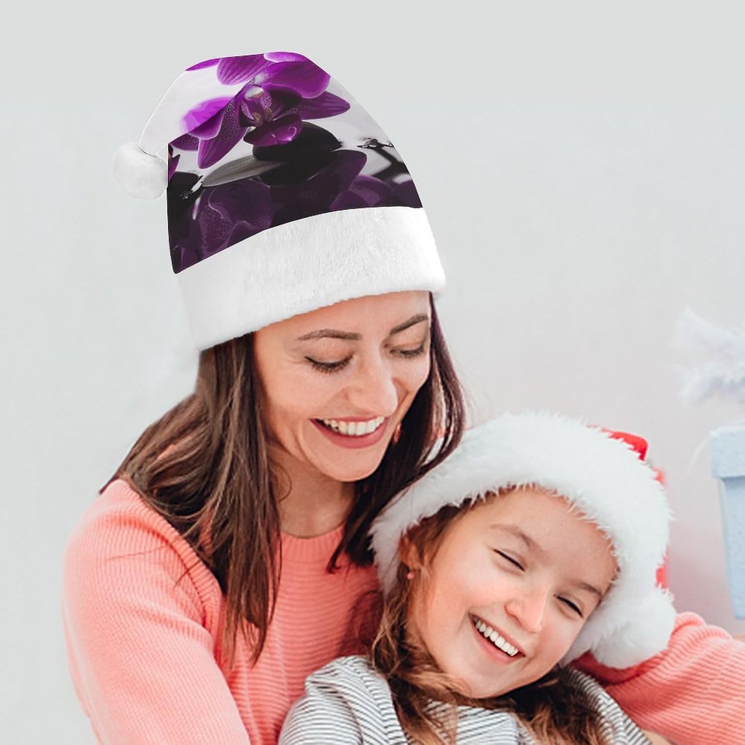 NWGHM Purple Butterfly Orchid Christmas Hat