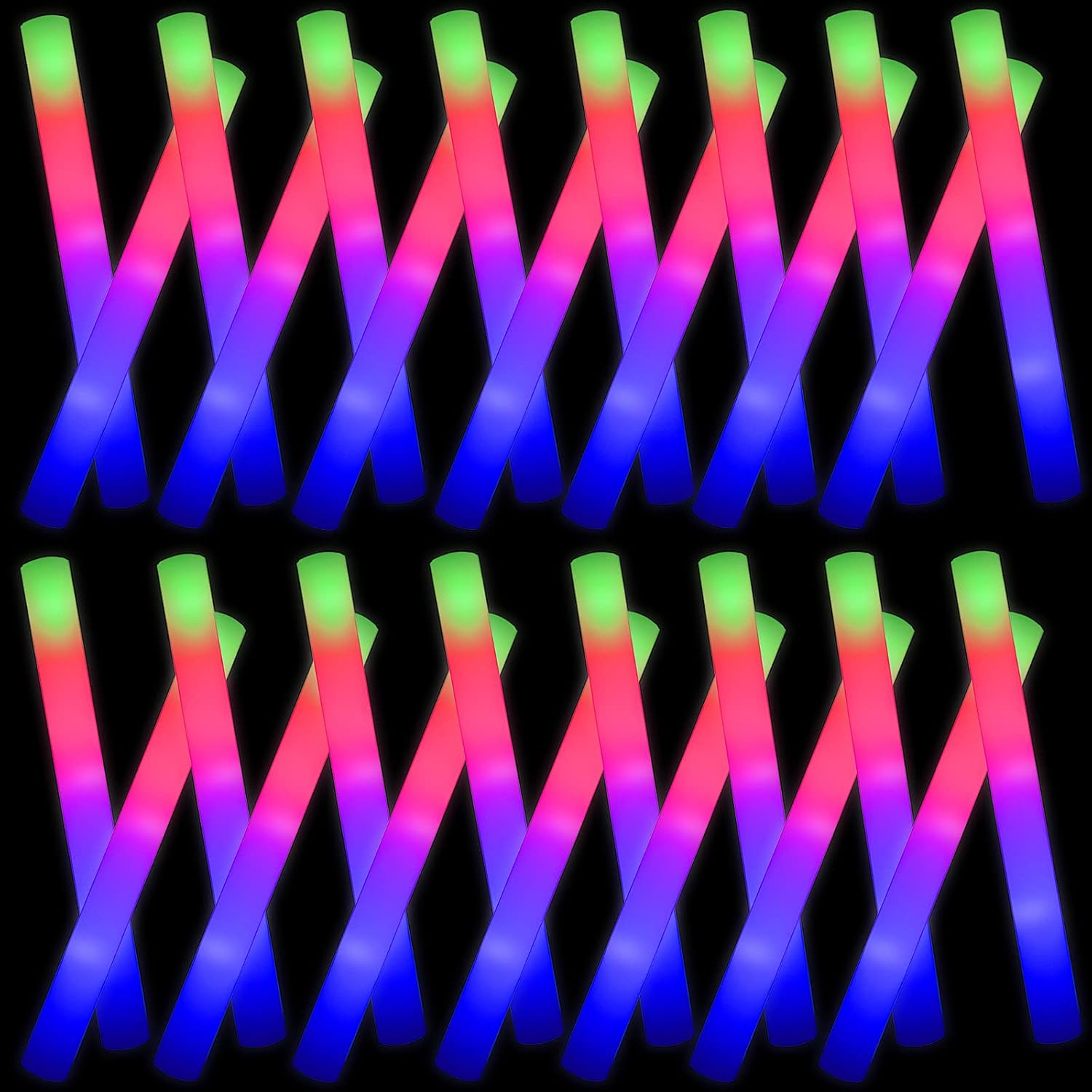 Taotuo 102PCS LED Foam Glow Sticks Party Supplies