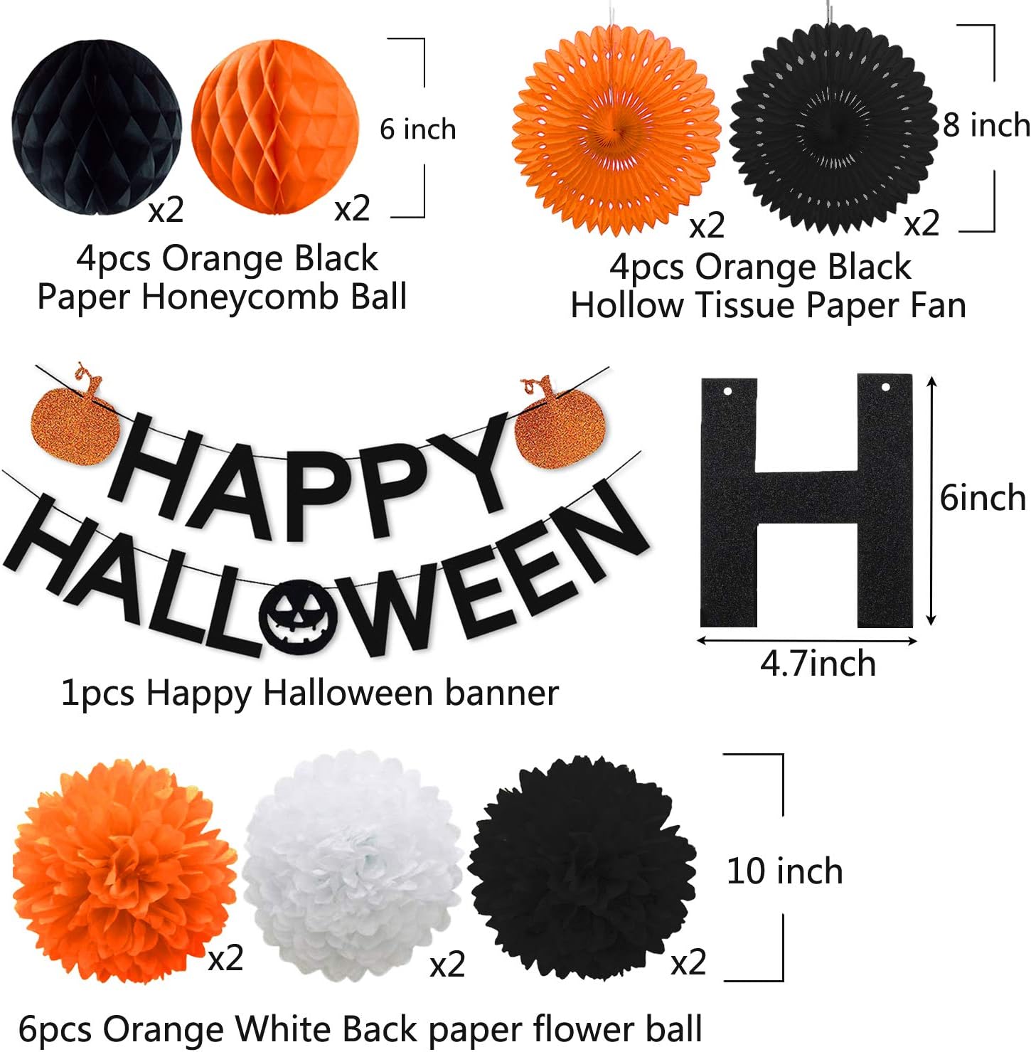 Sandeye Halloween Decorations All-in-One Pack for Kids