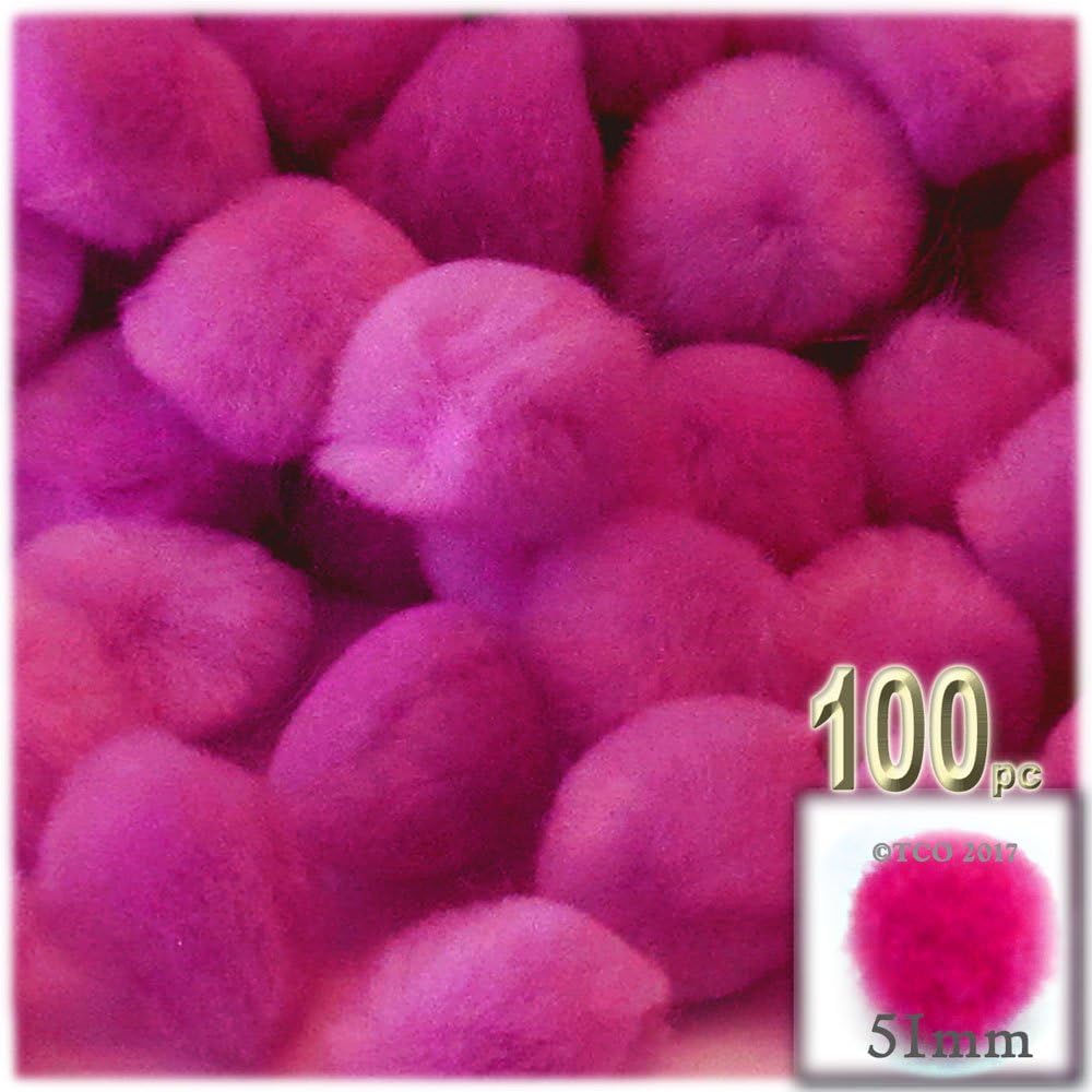 The Crafts Outlet 100 Piece Multi Purpose Pom Poms Neon Orange