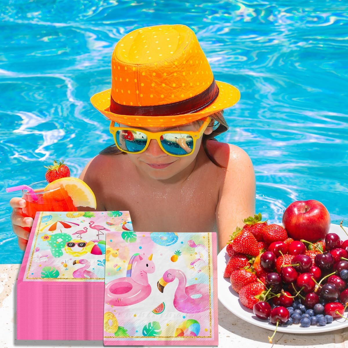 40pcs Pool Party Napkins for Summer Beach Events