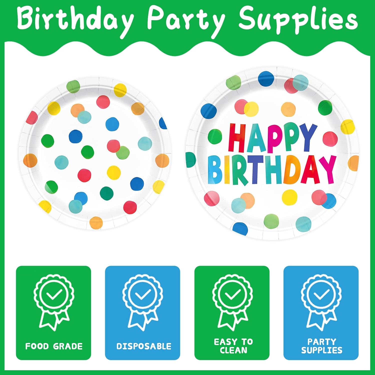 Detanpoly 158pcs Happy Birthday Party Set for Kids