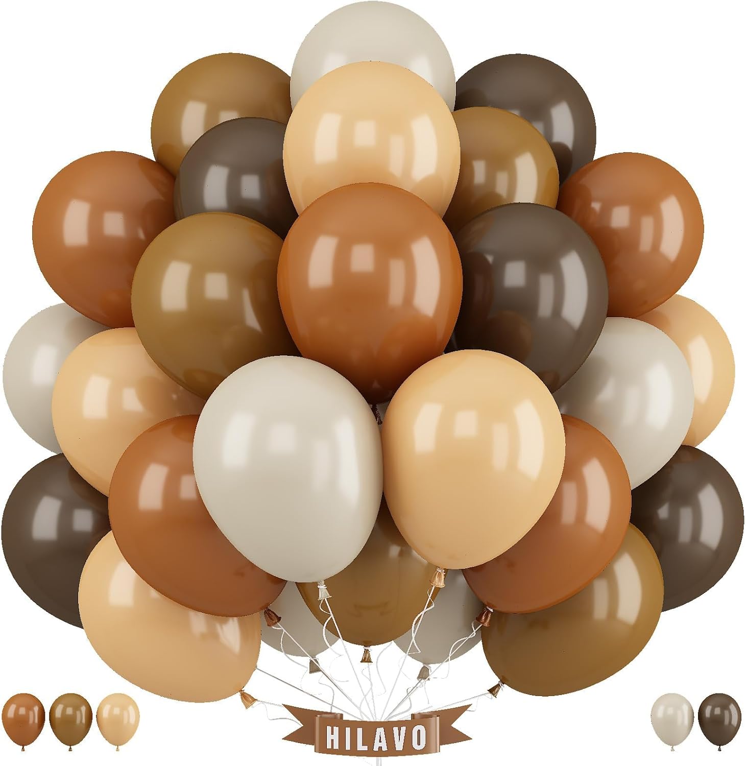 Brown Balloons Set 35 Pcs 12 Inch Neutral Party Decorations