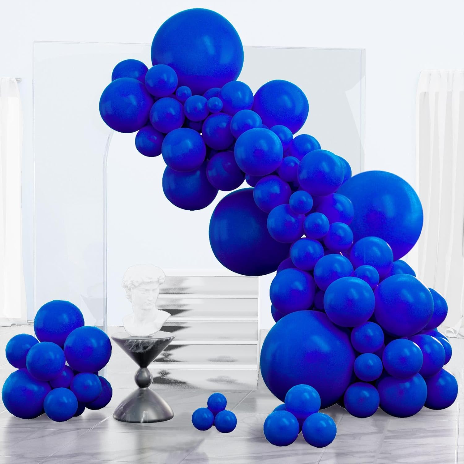 PartyWoo Royal Blue Balloons 152pcs Set