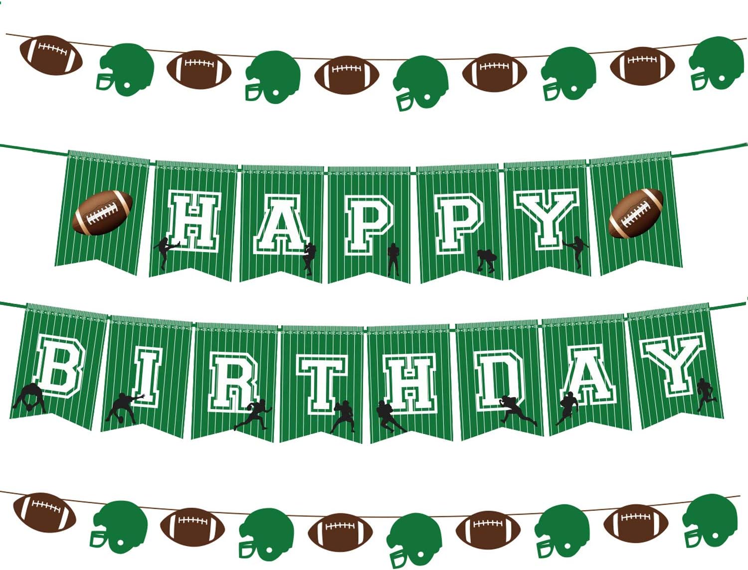4PCS Football Party Birthday Banner Decorations