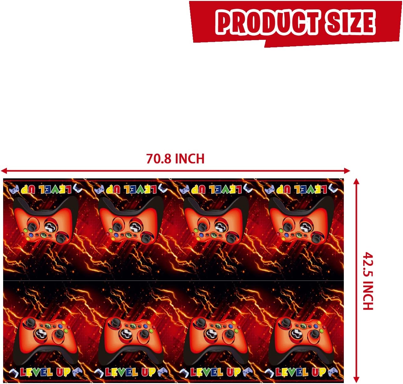 Mpanwen Red Gamer Party Supplies Set - 202Pcs for 25 Guests