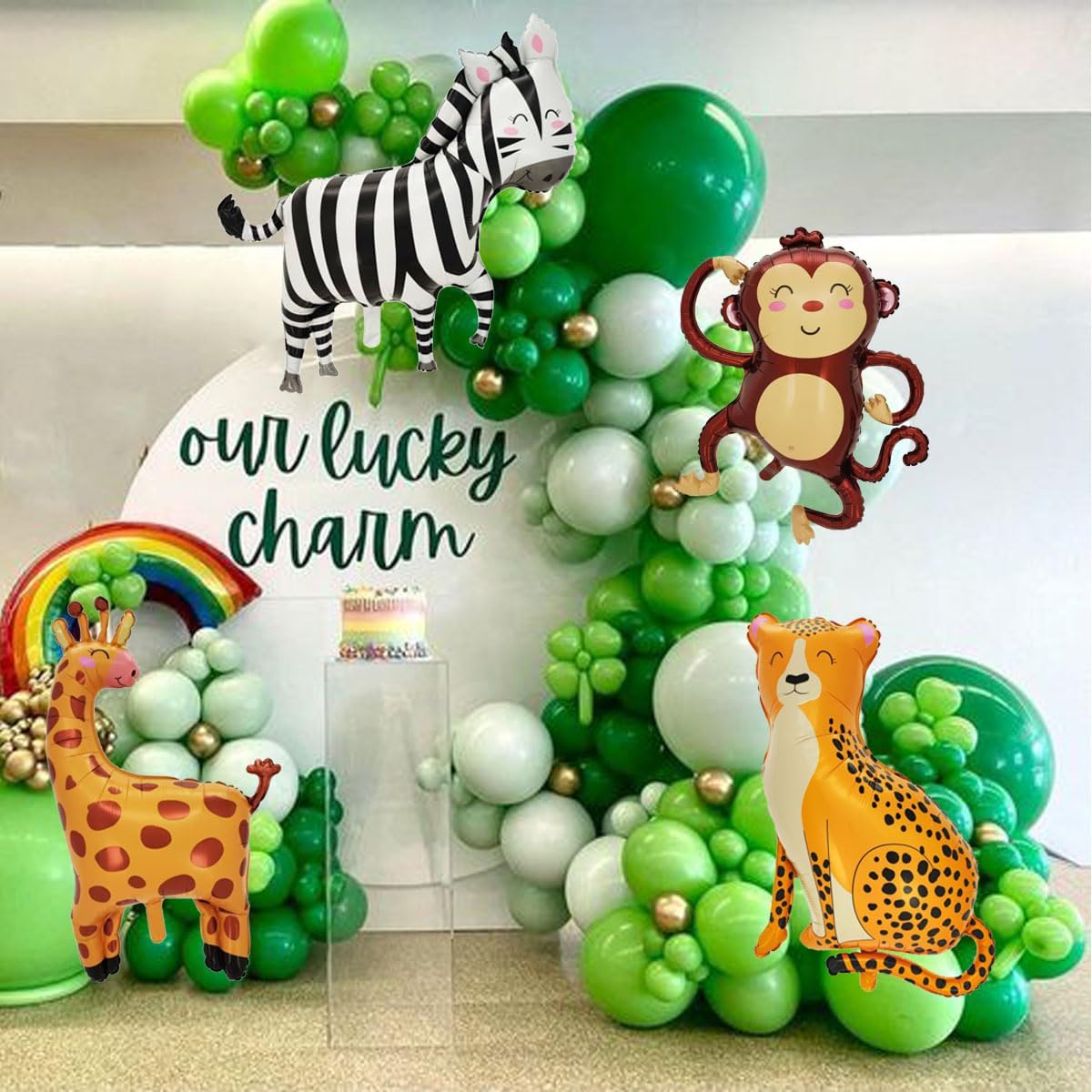 SAMOKA Large Safari Animal Balloons 8PCS 34-40 Inch