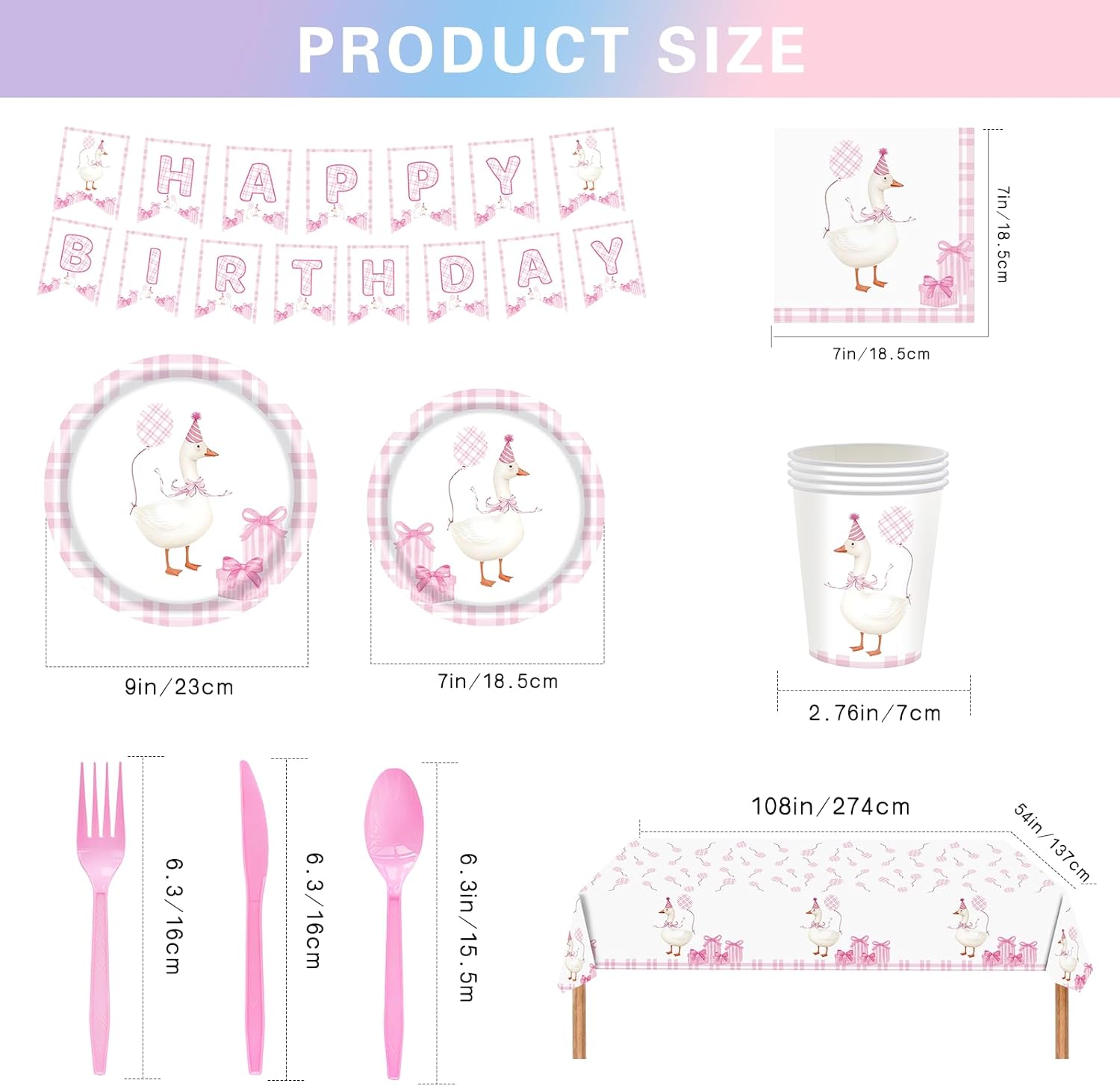 Silly Goose Birthday Supplies Set for Kids