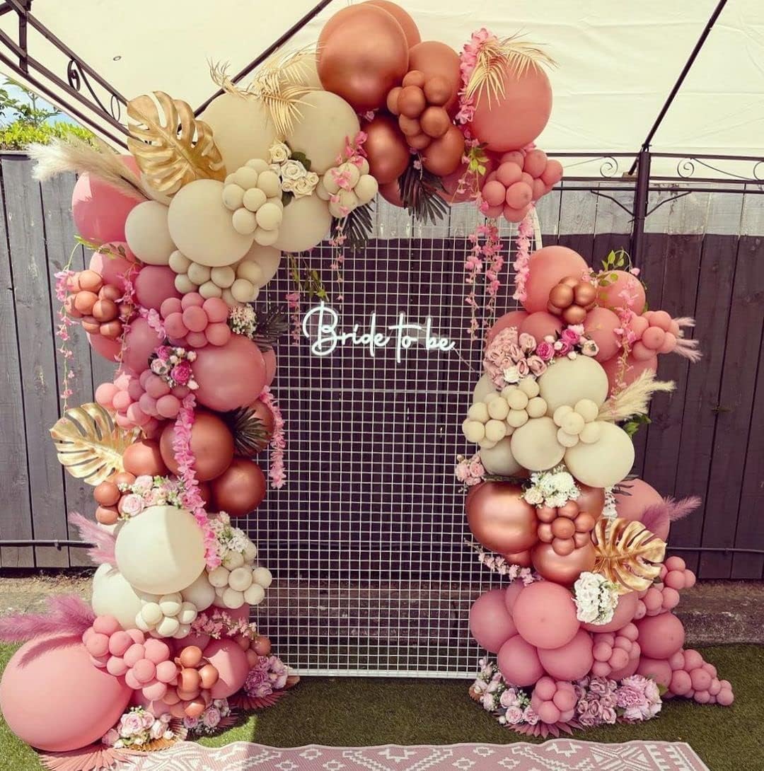 Dusty Pink Boho Balloons Set for Party Decor