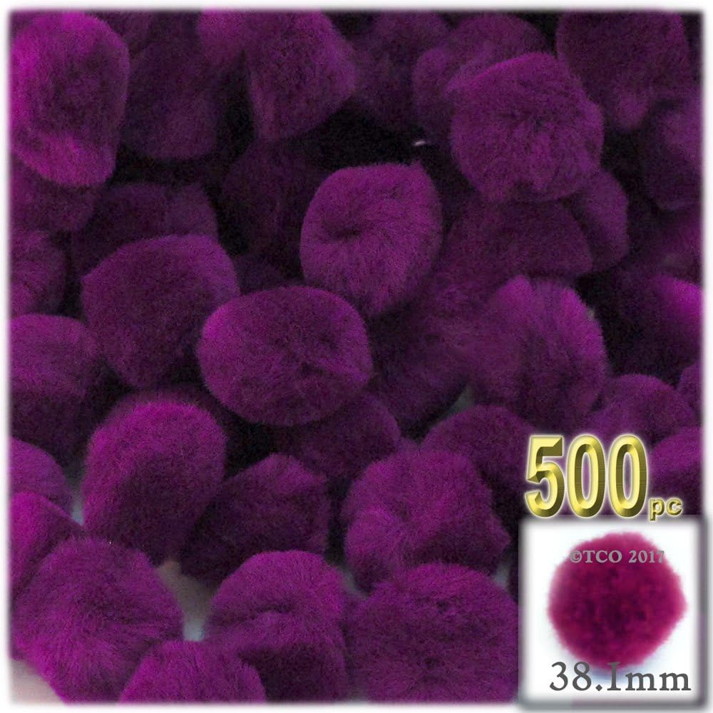 The Crafts Outlet 500-Piece Dark Brown Pom Poms