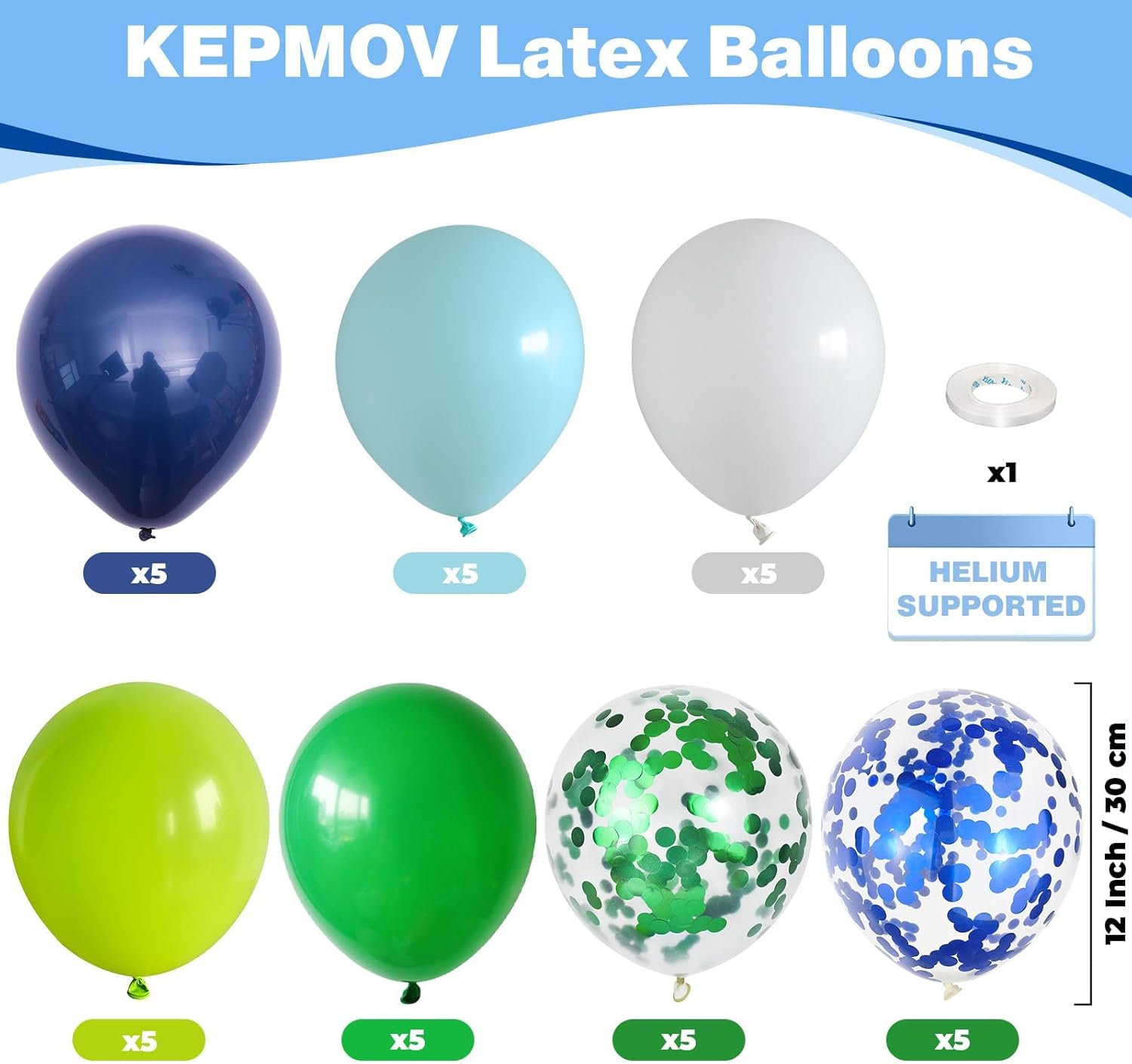 KEPMOV 12 Inch Balloons Party Decor Kit