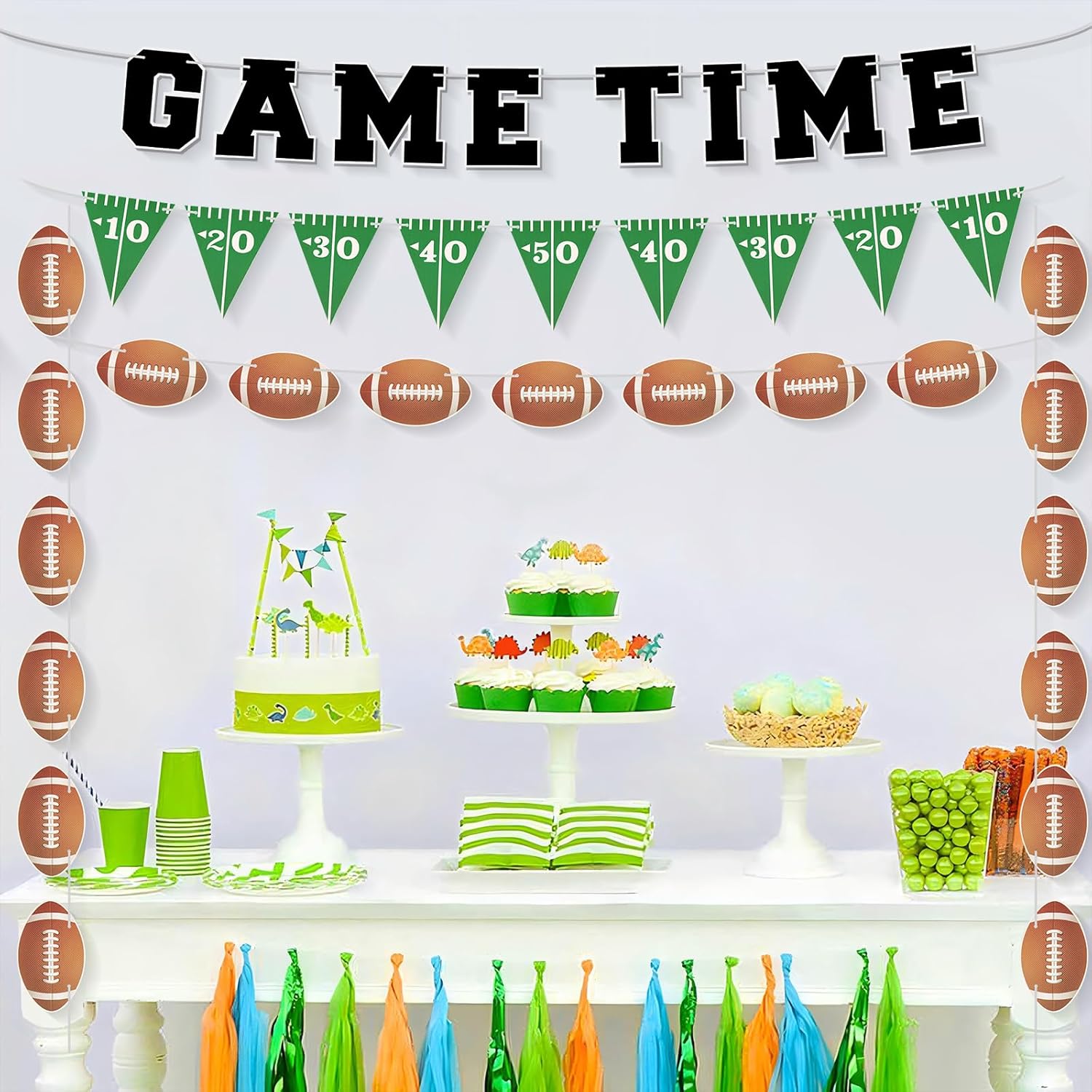 Game Time Football Banner Party Decor