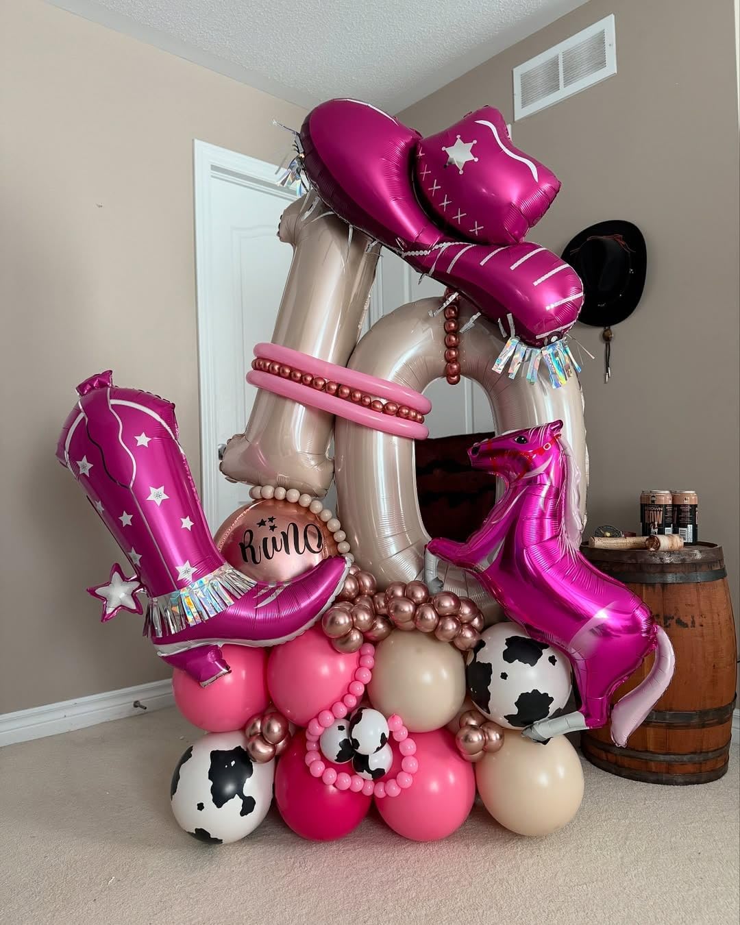 Cowgirl Hat and Boots Foil Balloons for Women