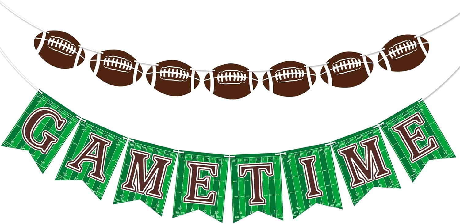 OHOME Football Party Decorations Banner