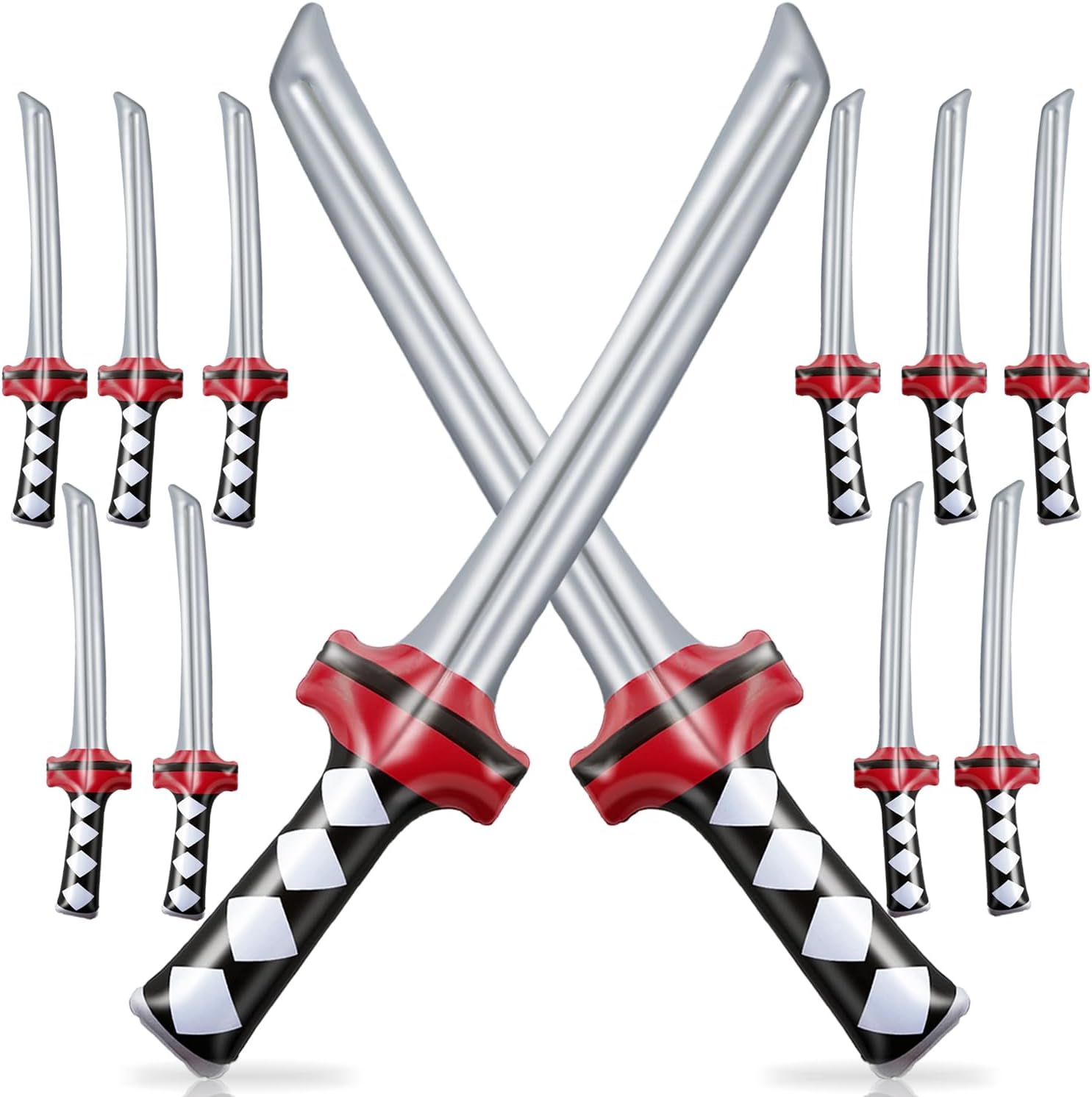 12 Pcs Inflatable Ninja Samurai Swords for Party Fun