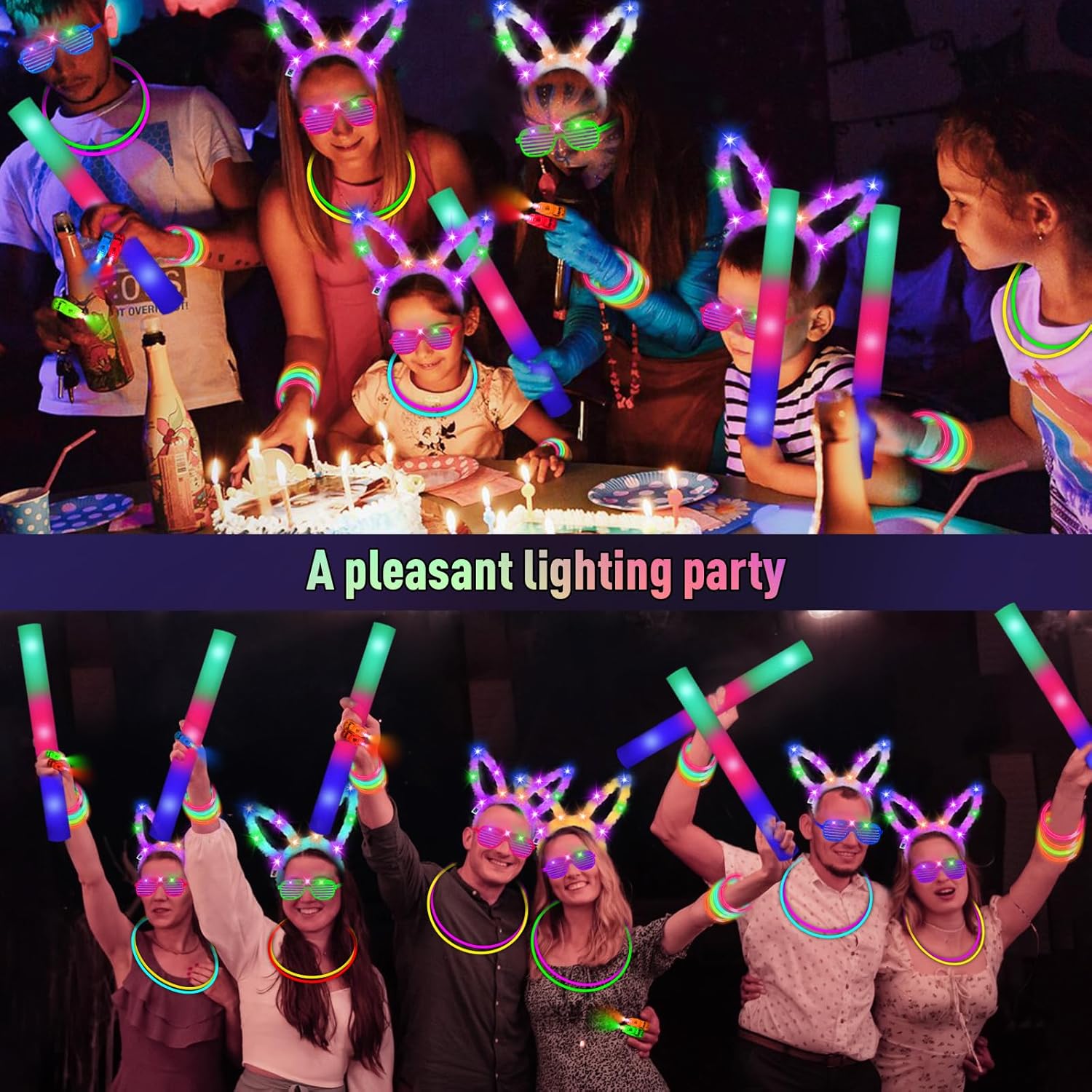 160 PCS Glow Sticks Party Pack with LED Glasses