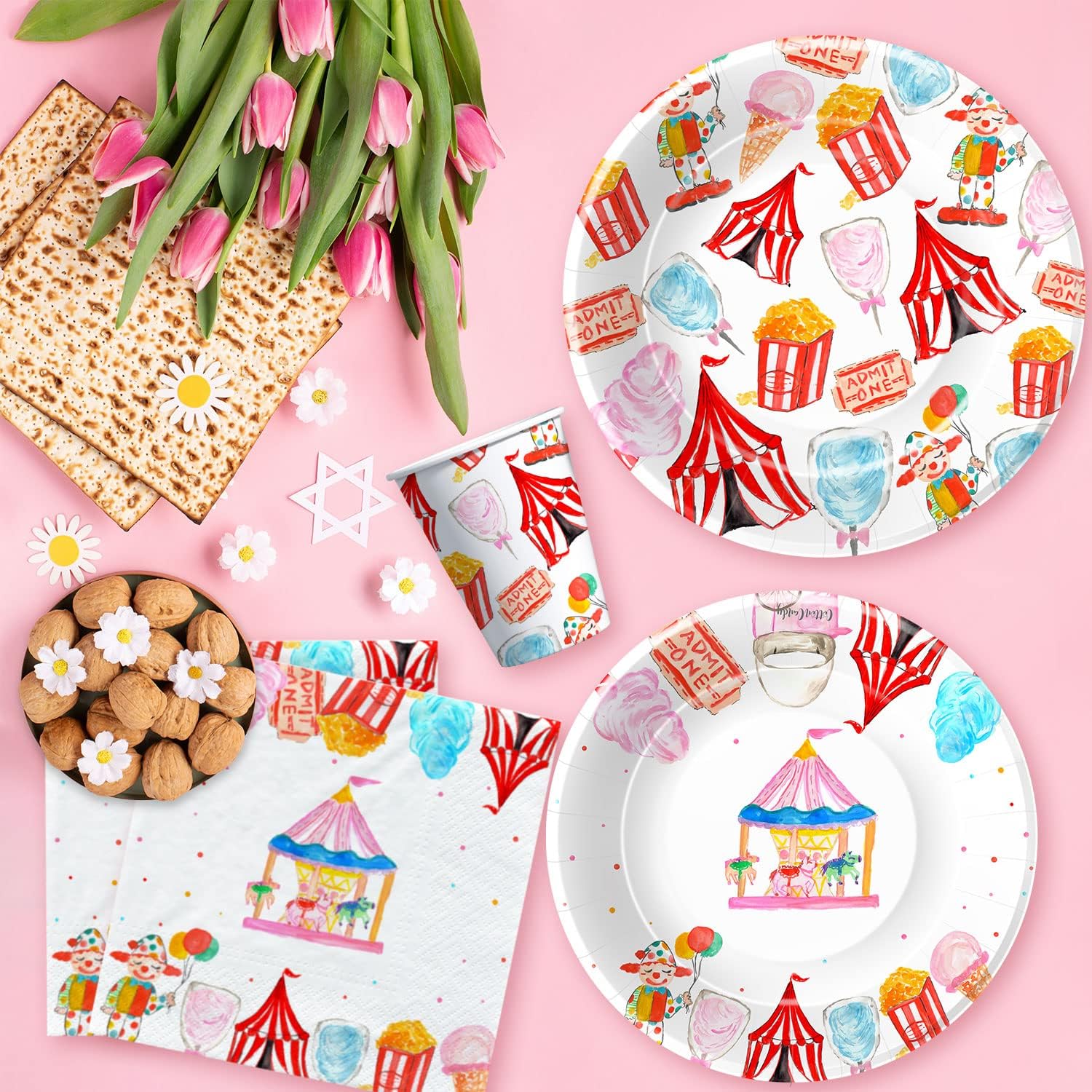 Circus Carnival Party Tableware Set for 48 Guests
