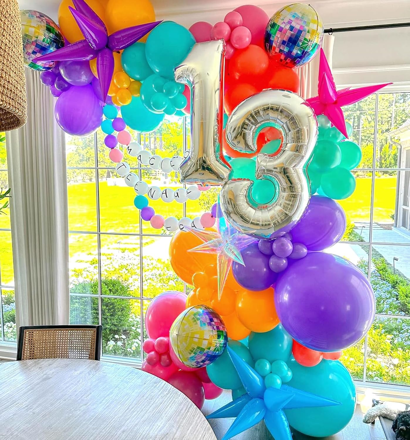 Disco Balloon Arch Kit 125PCS 22 Inch Mylar Balloons
