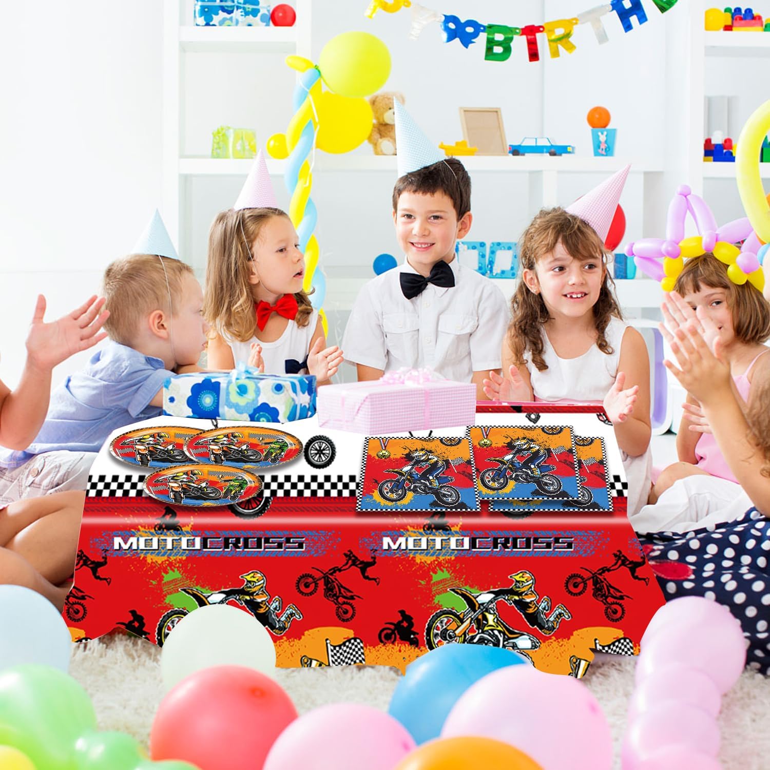 41PCS Dirt Bike Party Supplies Set for Kids
