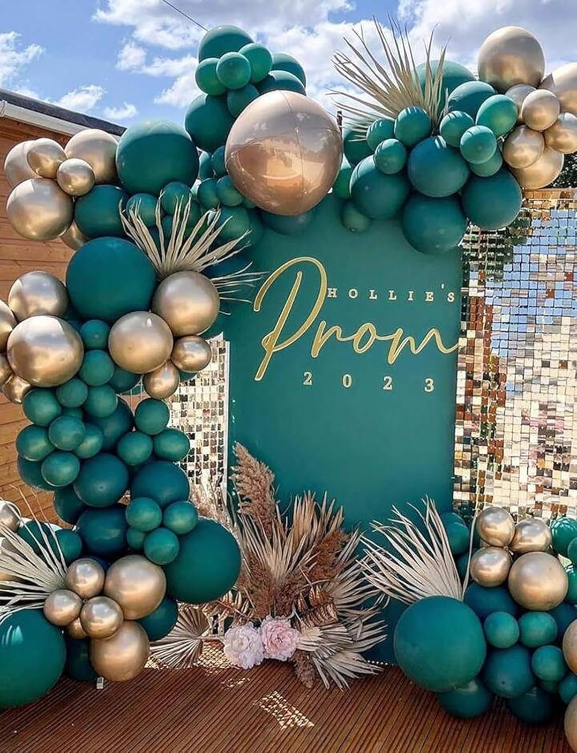 Green and Gold Balloons for Party Decorations