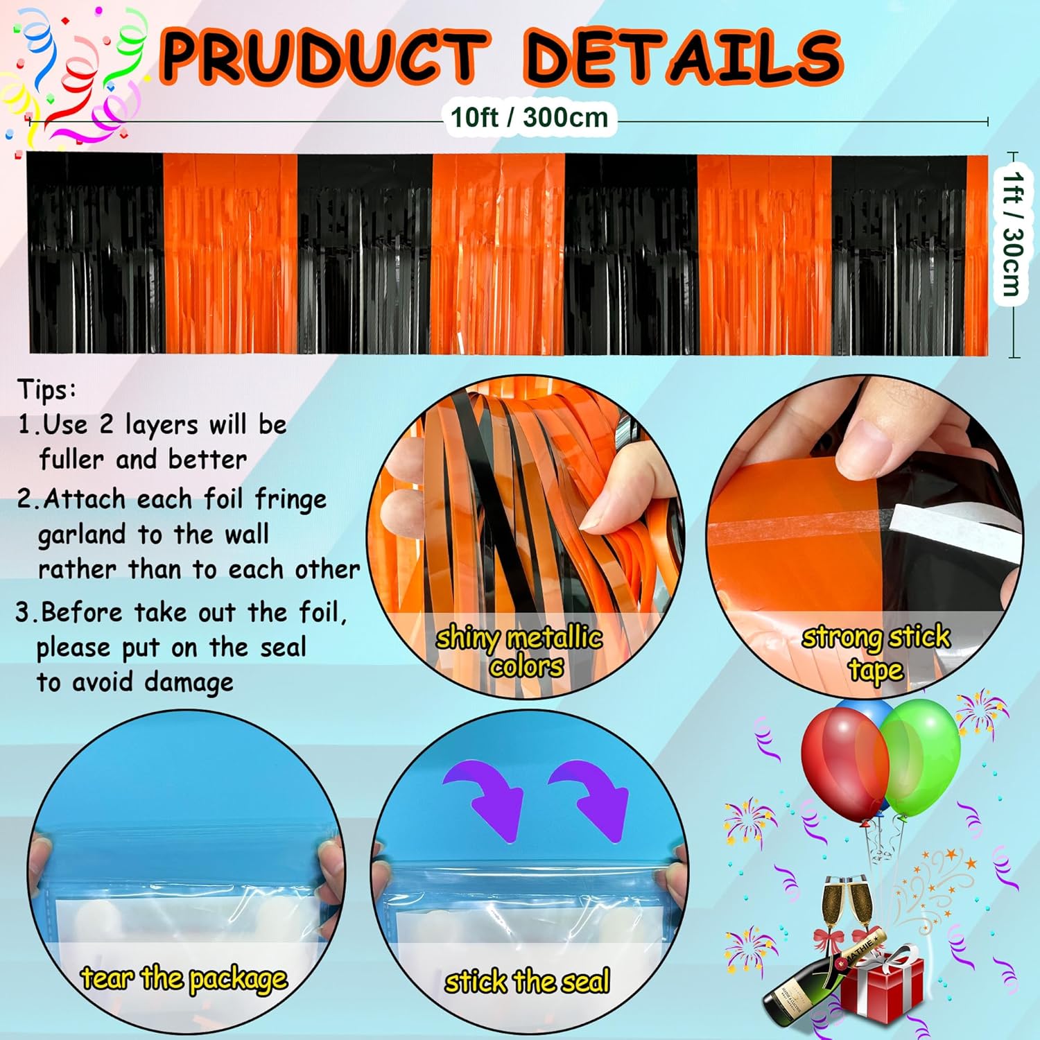 4 Packs 39 Feet Halloween Parade Floats Decor