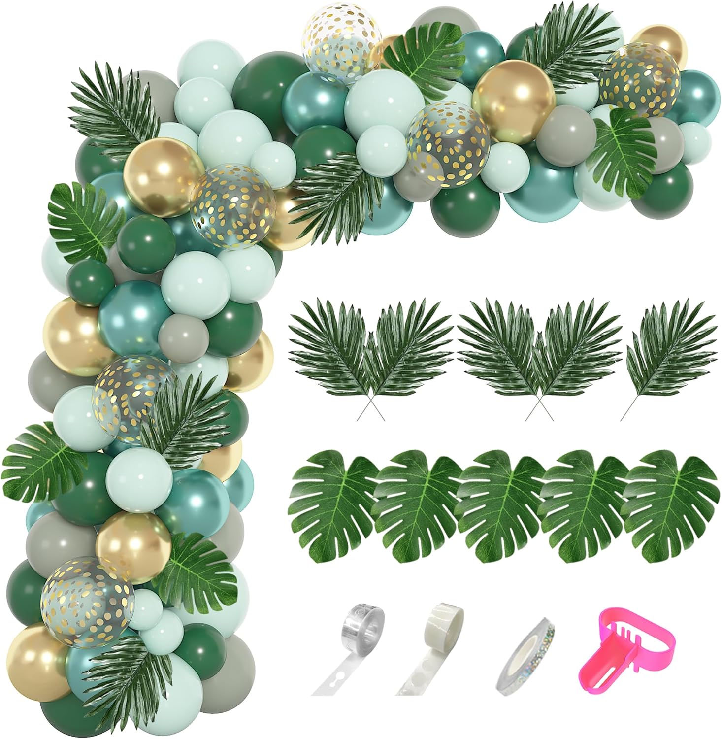 Amandir 151Pcs Jungle Safari Balloon Garland Kit