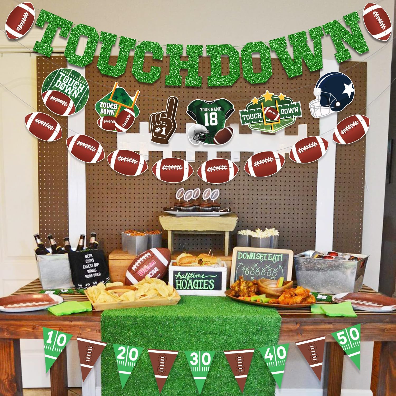 Football Party Decorations Set with 4 Banners