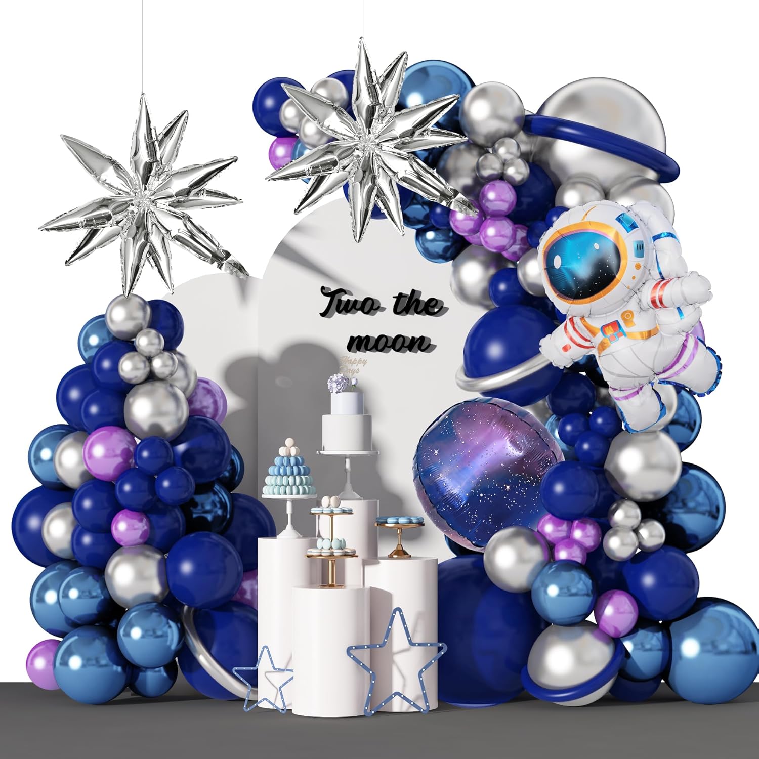 Amandir Space Balloon Garland Kit for Boys Birthday Decorations