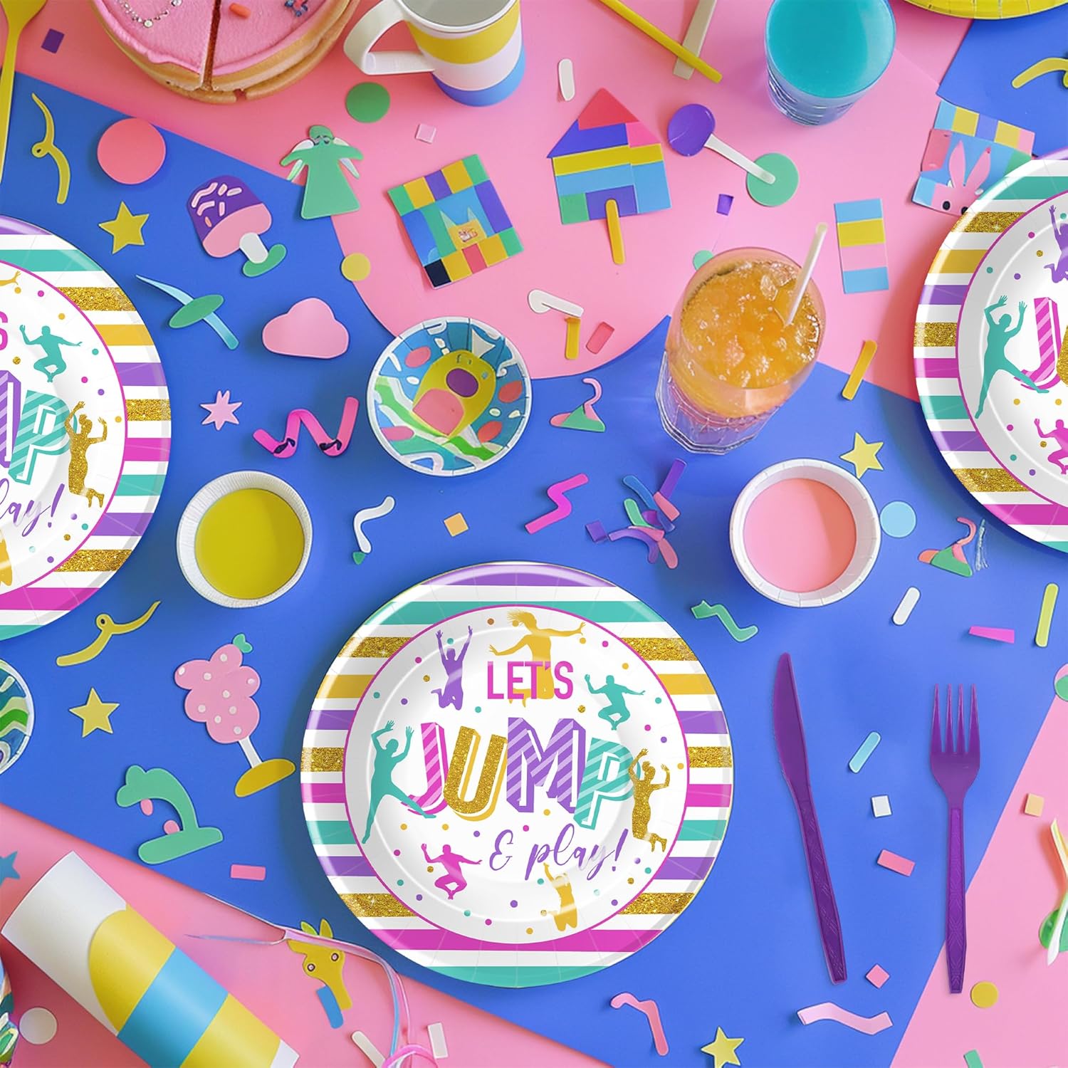 Jump Party Decorations Tableware Set for 24 Guests