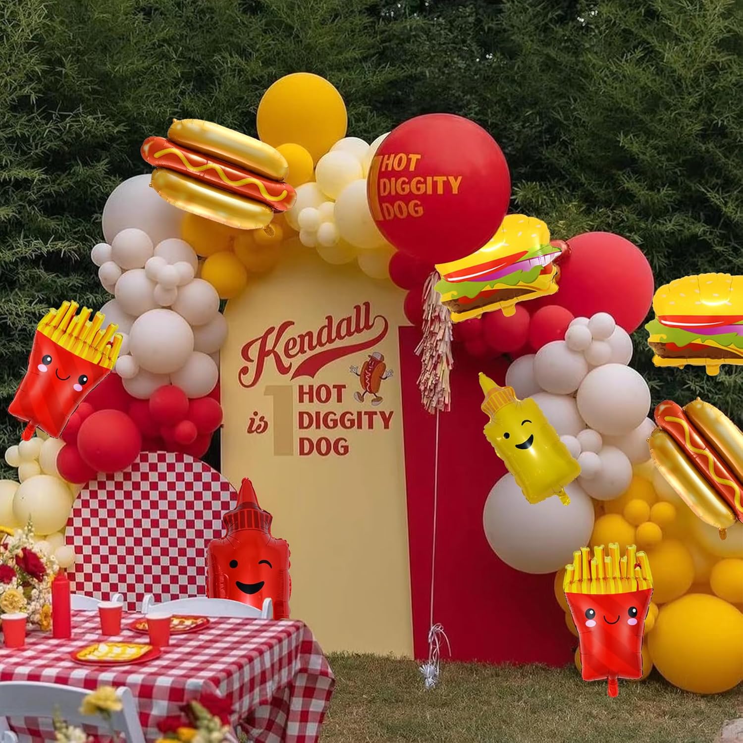 10Pcs Food Themed BBQ Balloons Party Decorations