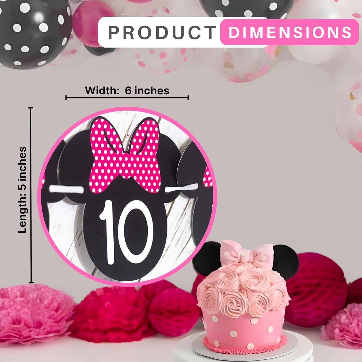 Minnie 12 Month Photo Banner Hot Pink