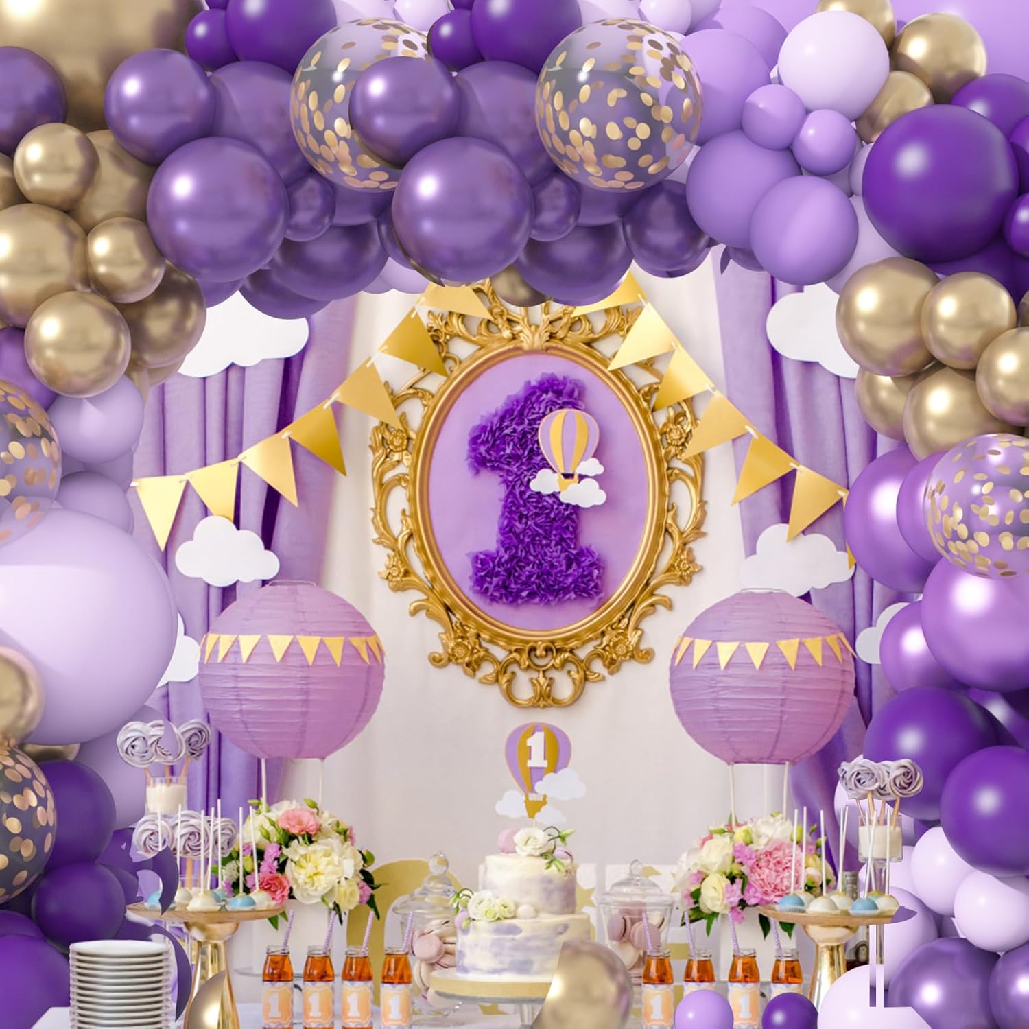 150Pcs Purple Balloon Garland Arch Kit for Birthday Parties