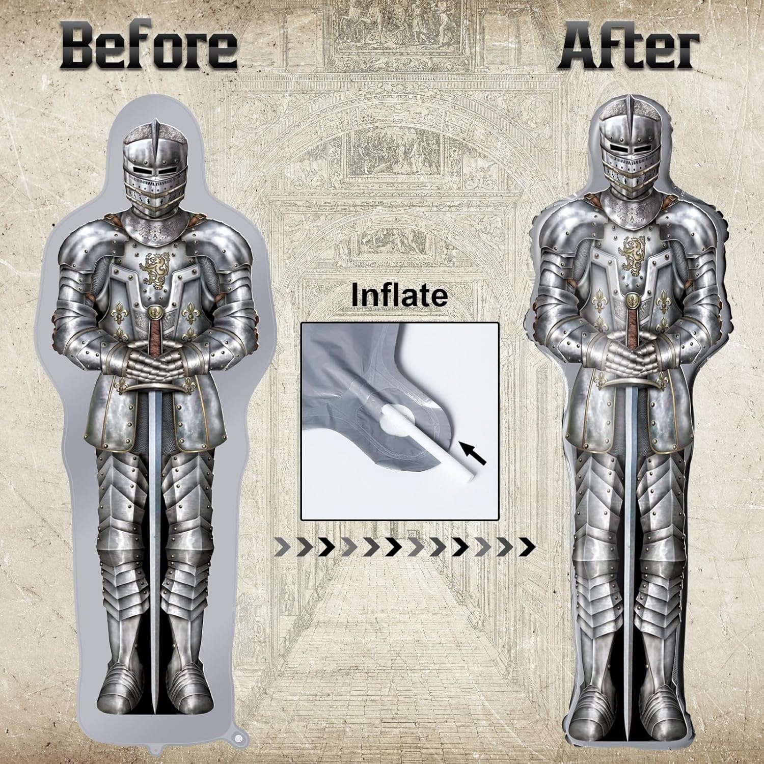 Lidmada Knight Party Balloons Medieval Castle Decorations